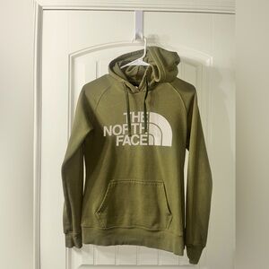 The North Face green hoodie
